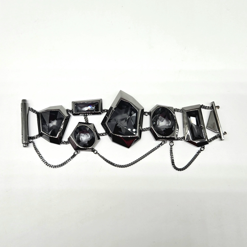 Jean Paul Gaultier and Atelier Swarovski Crystal Reverse Bracelet with Chains